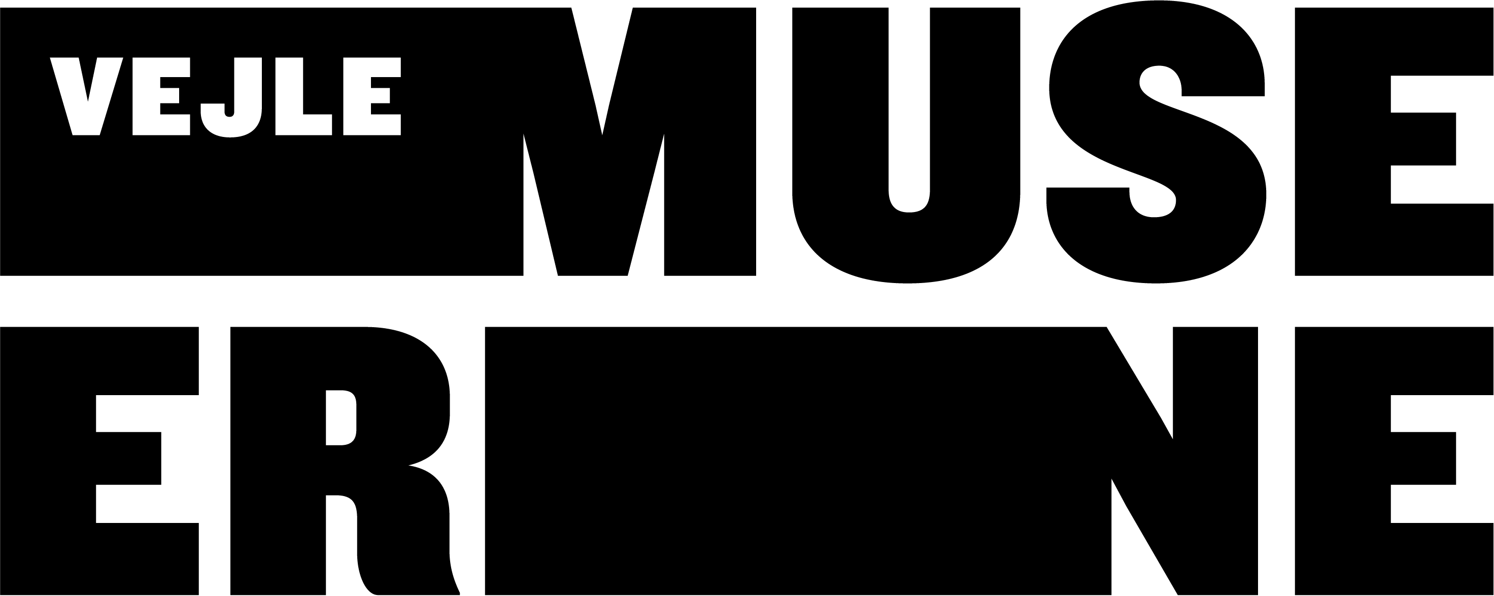 VejleMuseerne Logotype 2 linjer sort